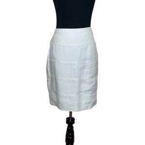 Banana Republic cream lined pencil skirt size 6